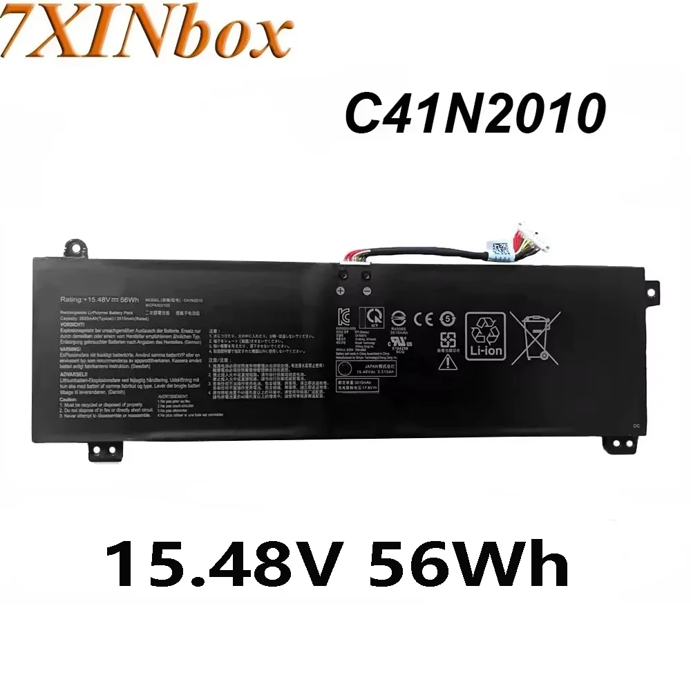 7XINbox C41N2010 15.48V 56Wh Laptop Battery For ASUS ROG Strix G15 G513IC G513IH G513QC G513QE G713QE Series
7XINbox C41N2010 15.48V 56Wh Laptop Battery For ASUS ROG Strix G15 G513IC G513IH G513QC G513QE G713QE Series