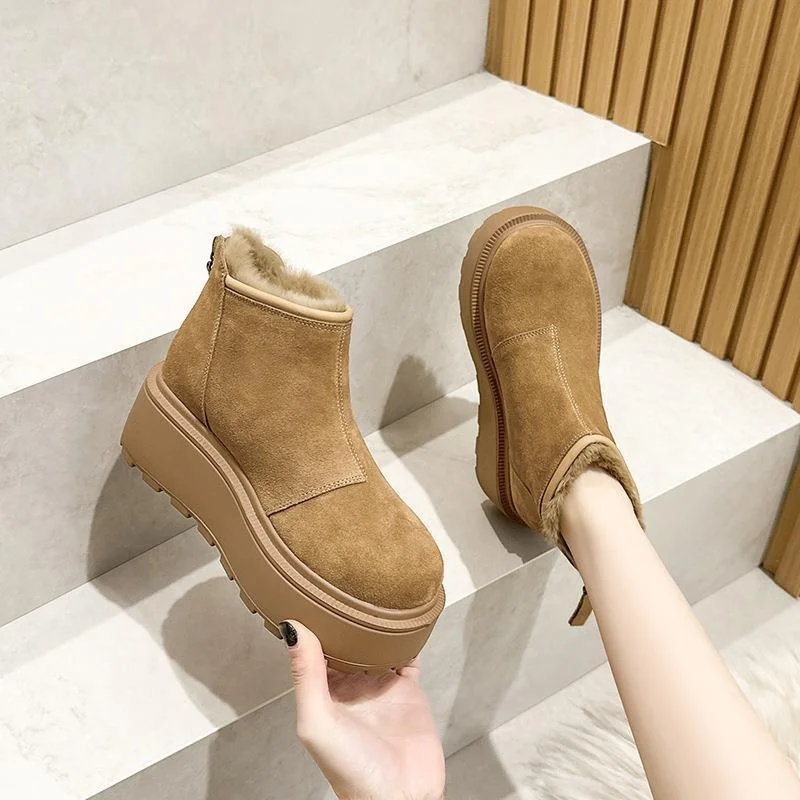 Thick Bottom Bean Bean Shoes Fleece Lined Genuine Leather Birkenshoes Flat Slippers Casual Style round Toe Rubber Outsole
Thick Bottom Bean Bean Shoes Fleece Lined Genuine Leather Birkenshoes Flat Slippers Casual Style round Toe Rubber Outsole
