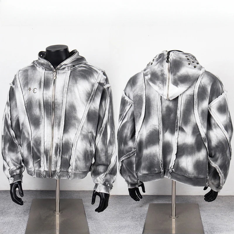 Trendy Patchwork Thug Club Hoodies Sweatshirts Camouflage Gradient Colour Do Old THUG CLUB Full Zip Face Mask Hoodie Jacket
Trendy Patchwork Thug Club Hoodies Sweatshirts Camouflage Gradient Colour Do Old THUG CLUB Full Zip Face Mask Hoodie Jacket