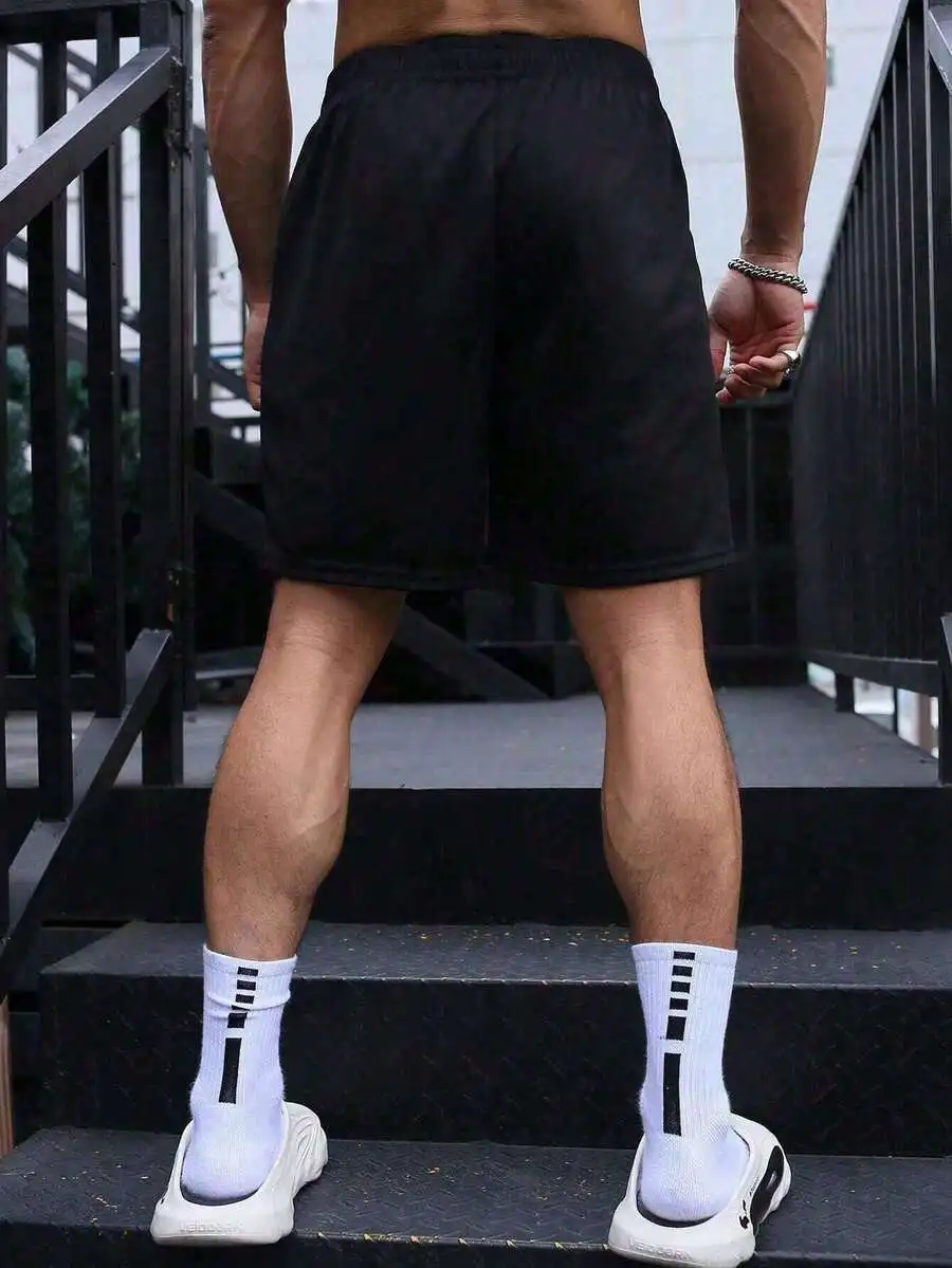 Mens Black Athletic Basketball Shorts Elastic Waist Comfortable Workout Casual Wear
Mens Black Athletic Basketball Shorts Elastic Waist Comfortable Workout Casual Wear