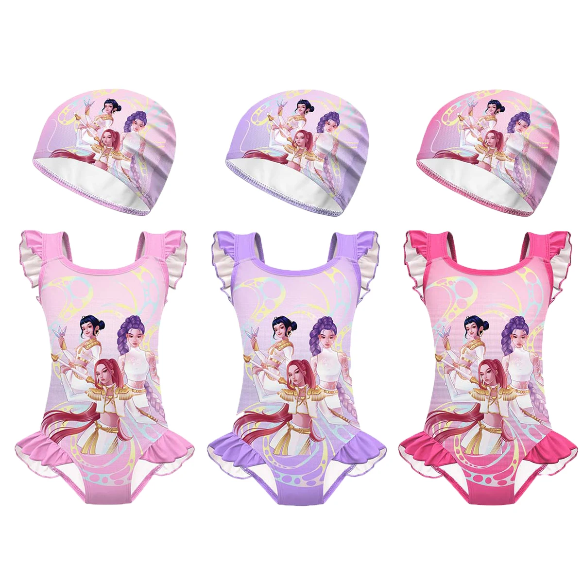 Kids Cute One Piece Kpop Swimsuits,K-pop Style Printed,Full Coverage Monokini for Girls with Free Swim Cap
Kids Cute One Piece Kpop Swimsuits,K-pop Style Printed,Full Coverage Monokini for Girls with Free Swim Cap