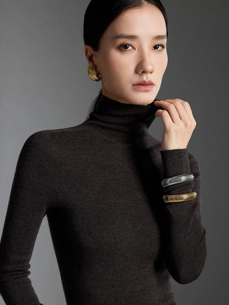 Slim Fit High Collar Color Base Layer irt Faionable Long Sve Knitted Top Comfortable Korean Sle Office Wear
Slim Fit High Collar Color Base Layer irt Faionable Long Sve Knitted Top Comfortable Korean Sle Office Wear