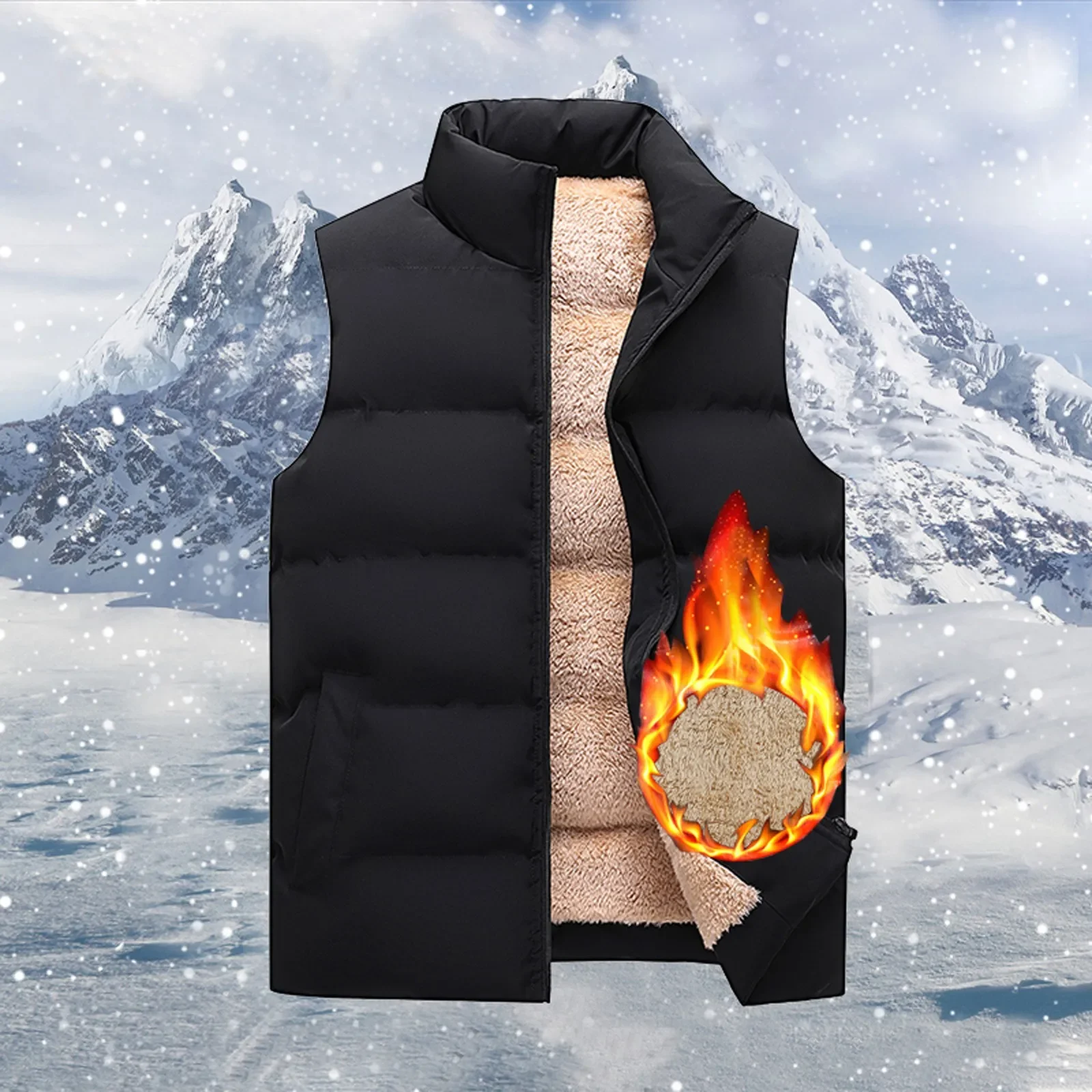 6XL Men's Lamb Vest Large Size Warm Vests Lambswool Fleece Coat Thick Stand-up Collar Coats Winter Solid Sleeveless Vests
6XL Men's Lamb Vest Large Size Warm Vests Lambswool Fleece Coat Thick Stand-up Collar Coats Winter Solid Sleeveless Vests