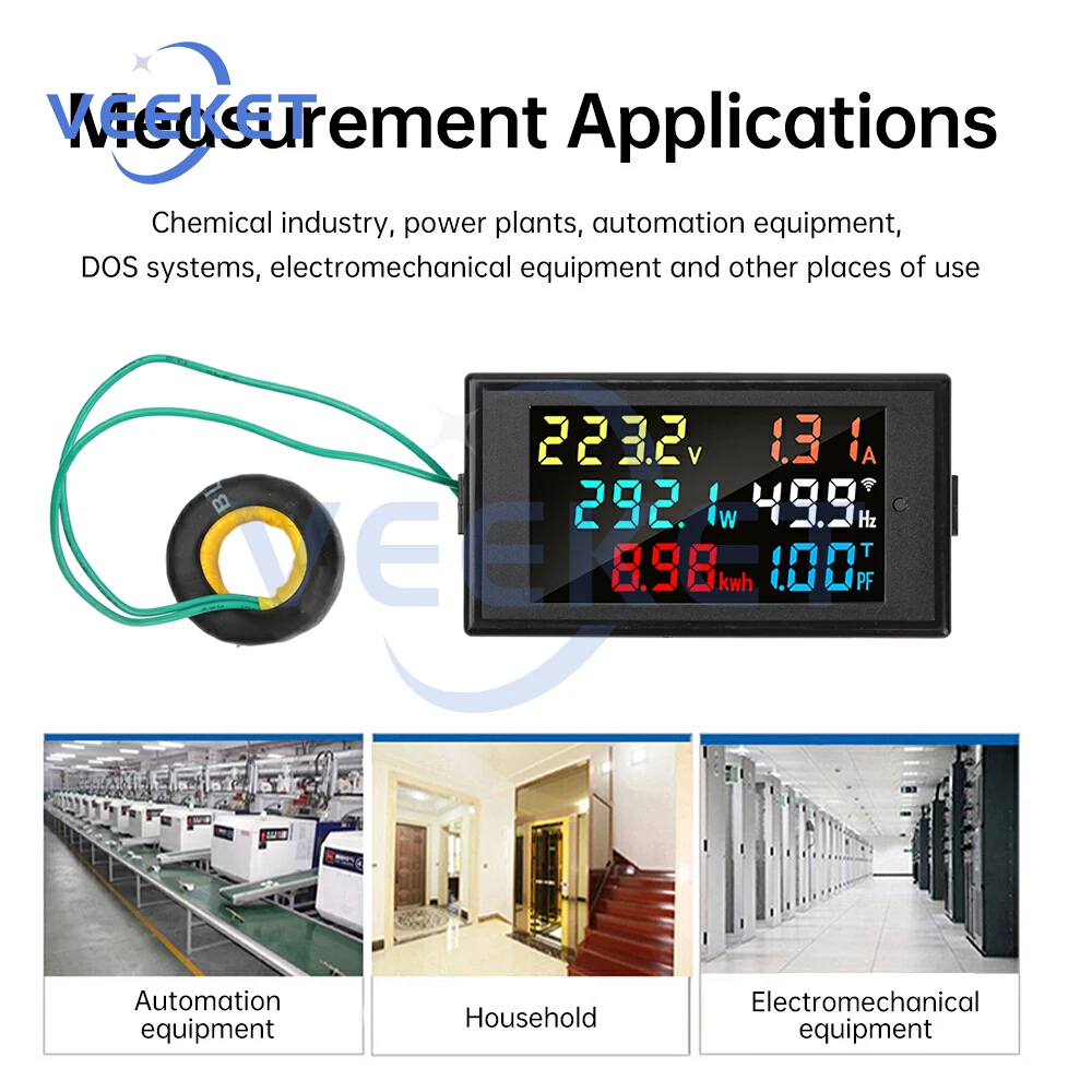 Mini HD LCD Digital Voltmeter AC 80-300V 0-100A BT WiFi Remote Check Single-phase Voltage Tester Volt Amp Power Meter
Mini HD LCD Digital Voltmeter AC 80-300V 0-100A BT WiFi Remote Check Single-phase Voltage Tester Volt Amp Power Meter