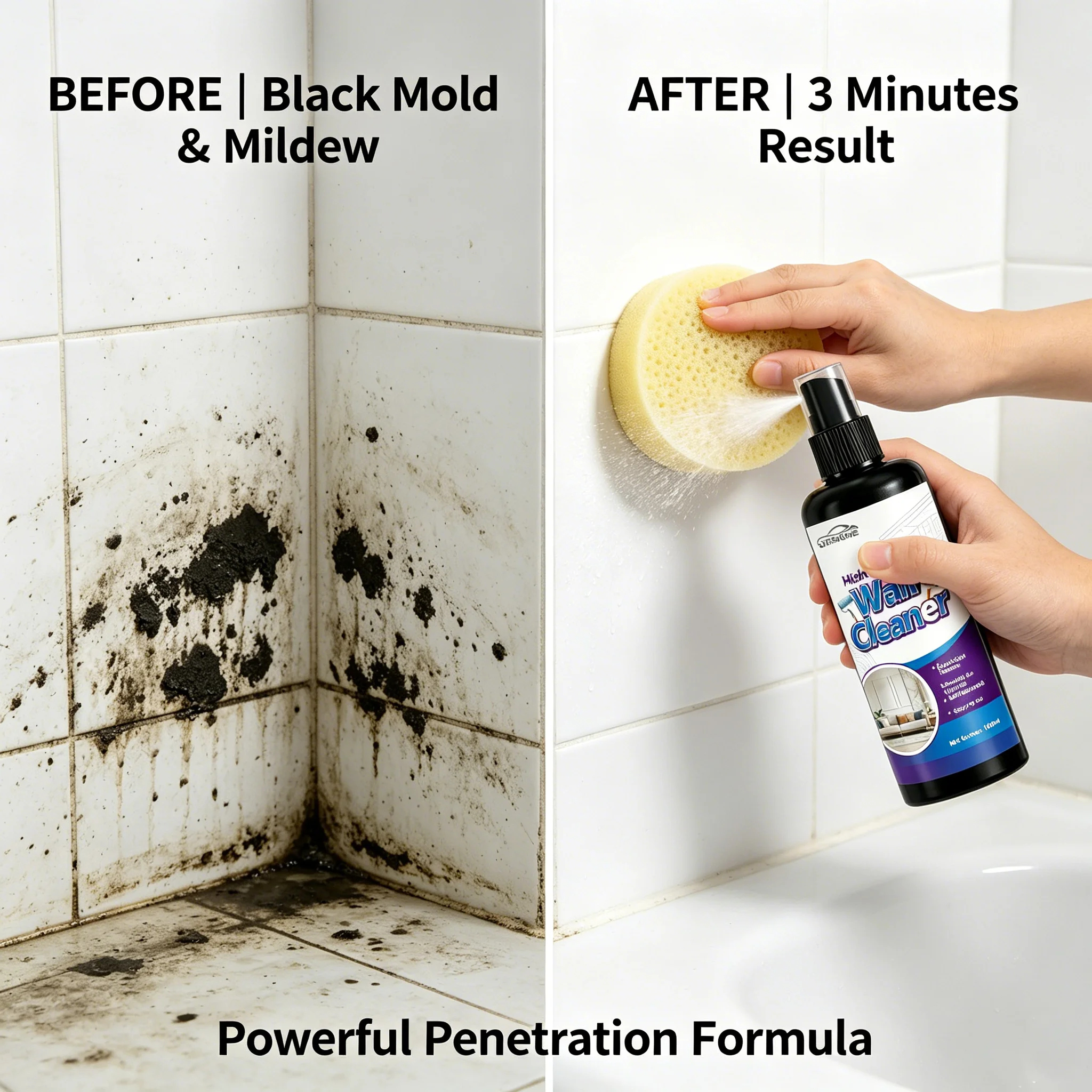 100ml High-Efficient Wall Cleaner Spray Heavy Duty Stain Remover Anti-Mold Mildew Spray Remove Graffiti Grease Yellow Marks Gent
100ml High-Efficient Wall Cleaner Spray Heavy Duty Stain Remover Anti-Mold Mildew Spray Remove Graffiti Grease Yellow Marks Gent
