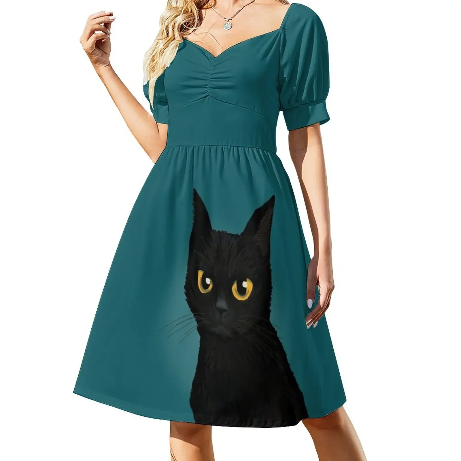 Cat in the blue Short-Sleeved Dress women dresses Long dresses women's luxury party dress Woman clothes Dress
Cat in the blue Short-Sleeved Dress women dresses Long dresses women's luxury party dress Woman clothes Dress
