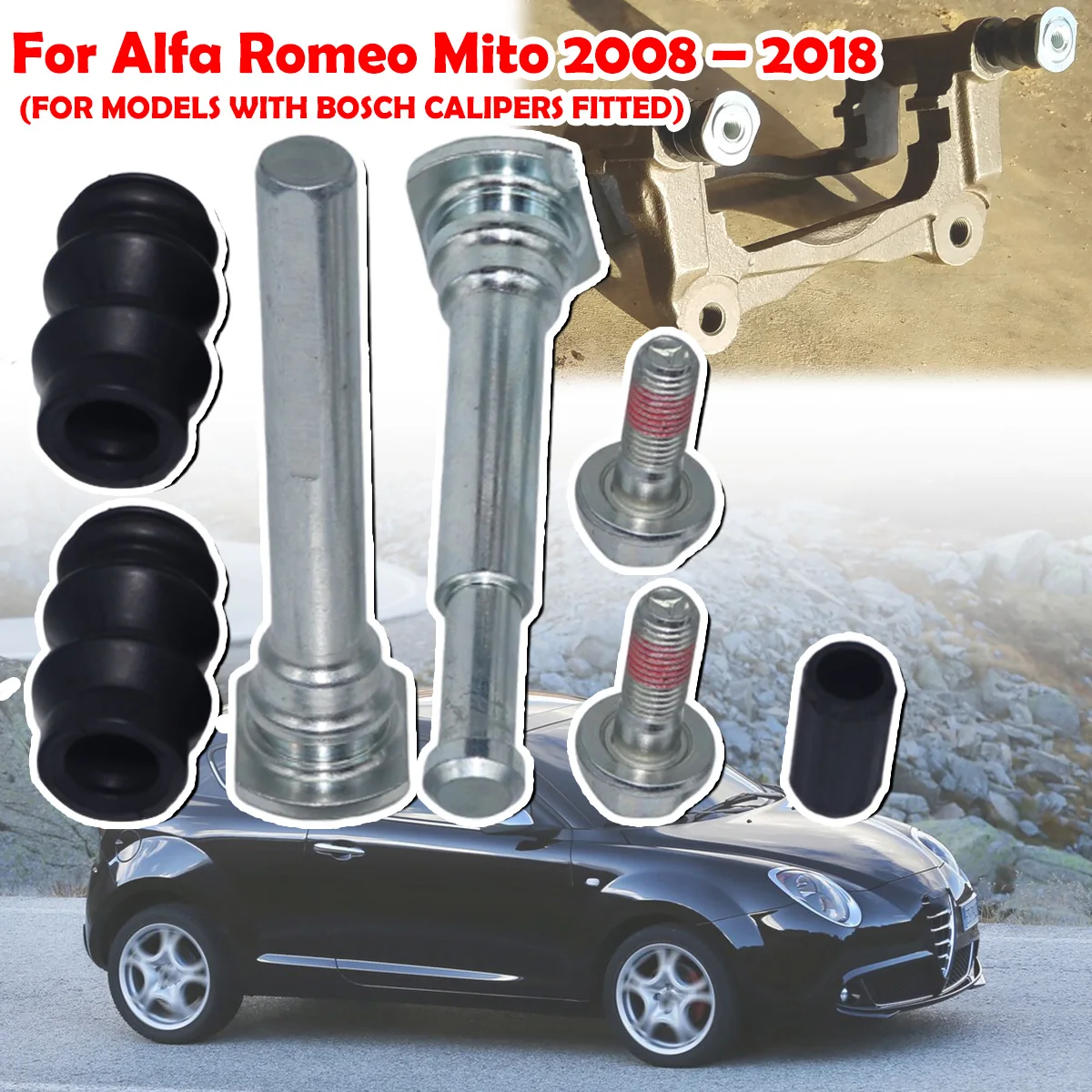 Front Brake Caliper Slider Guide Pins Bolt Kit For Alfa Romeo Mito 2008-2018 Left Right Disc Housing Bellows Sleeve Bushing Seal
Front Brake Caliper Slider Guide Pins Bolt Kit For Alfa Romeo Mito 2008-2018 Left Right Disc Housing Bellows Sleeve Bushing Seal