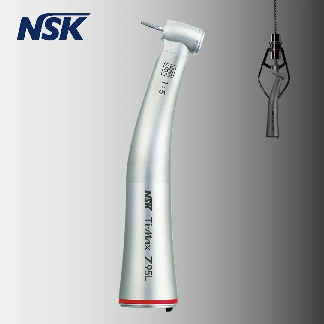 NSK Push Button 1:5 Dental Contra Angle Handpiece Increase Speed Handpiece Mini Head Ti Max X95L Inner Water Spray Red Ring
NSK Push Button 1:5 Dental Contra Angle Handpiece Increase Speed Handpiece Mini Head Ti Max X95L Inner Water Spray Red Ring