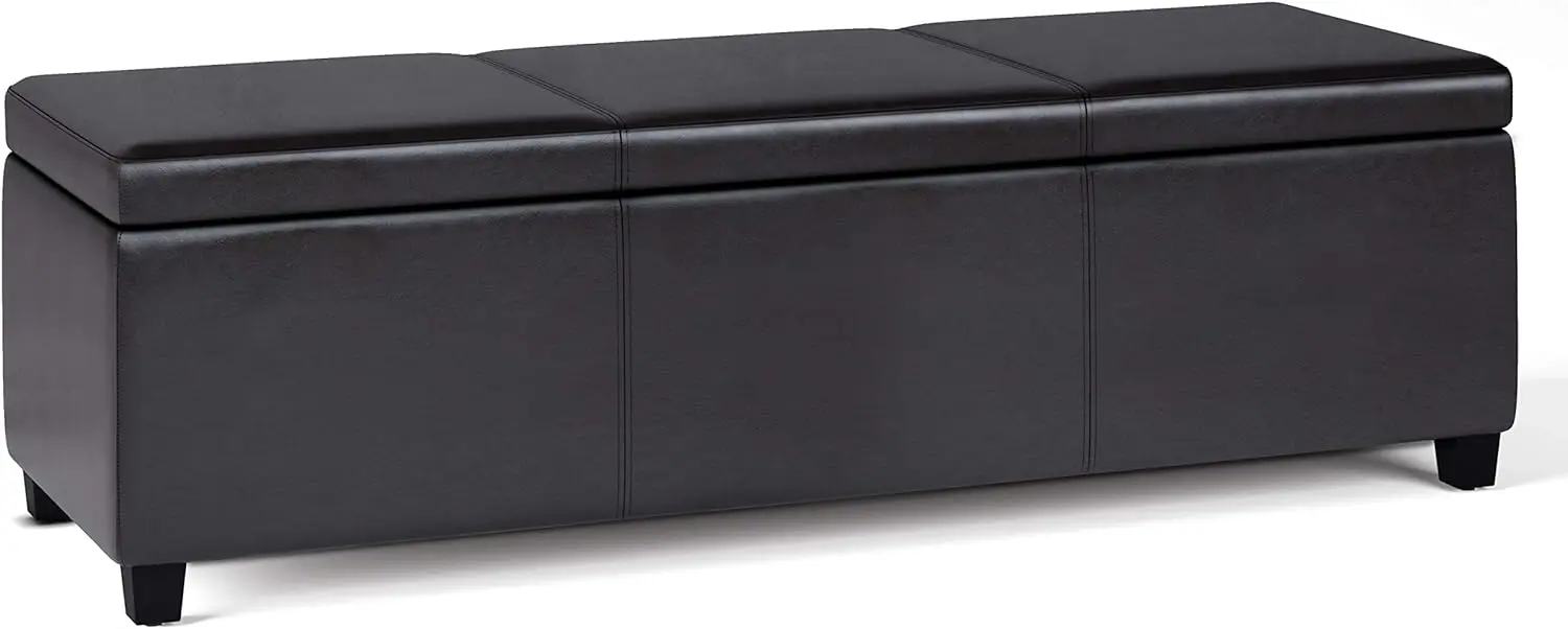 Simplihome Avalon 54 Inch Wide Rectangle Lift Top Extra Large Storage Ottoman Bench In Tanners Brown Faux Leather With Large
Simplihome Avalon 54 Inch Wide Rectangle Lift Top Extra Large Storage Ottoman Bench In Tanners Brown Faux Leather With Large