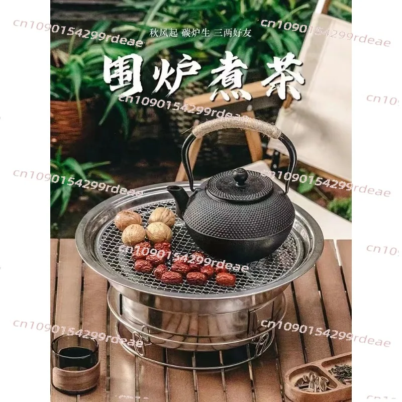 Korean-style barbecue grill Household stainless steel grill Round household grill
Korean-style barbecue grill Household stainless steel grill Round household grill