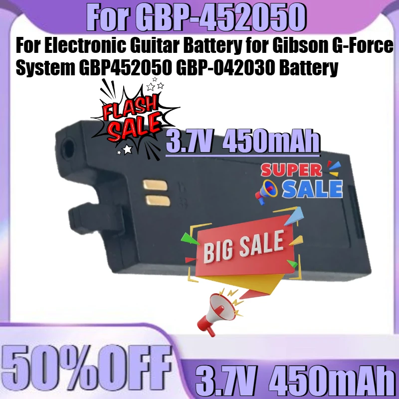 For Electronic Guitar Battery for Gibson G-Force System GBP452050 GBP-042030 Battery New 3.7V 450mAh High Quality Battery
For Electronic Guitar Battery for Gibson G-Force System GBP452050 GBP-042030 Battery New 3.7V 450mAh High Quality Battery