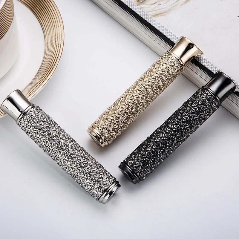Portable long carved small open flame lighter Inflatable metal lighter smoking accessories(NO GAS)
Portable long carved small open flame lighter Inflatable metal lighter smoking accessories(NO GAS)