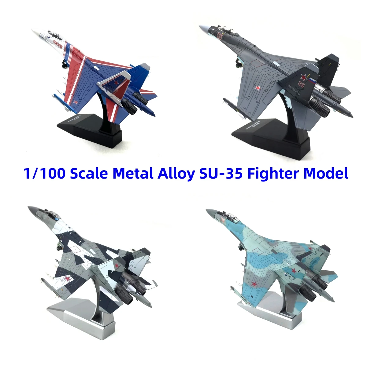 Aircraft Airplane Fighter Model 1/100 Scale Russia Fulcrum Flanker SU 35 Su-35 SU35 Toy Planes For Kids Diecast Metal Alloy
Aircraft Airplane Fighter Model 1/100 Scale Russia Fulcrum Flanker SU 35 Su-35 SU35 Toy Planes For Kids Diecast Metal Alloy