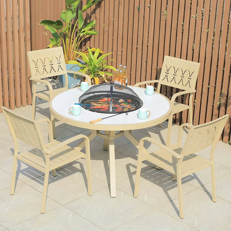 !@Modern Leisure Aluminum Alloy Frame Telescopic Dining Table with Durable UV-Resistant Finish Outdoor Furniture Cushion
!@Modern Leisure Aluminum Alloy Frame Telescopic Dining Table with Durable UV-Resistant Finish Outdoor Furniture Cushion