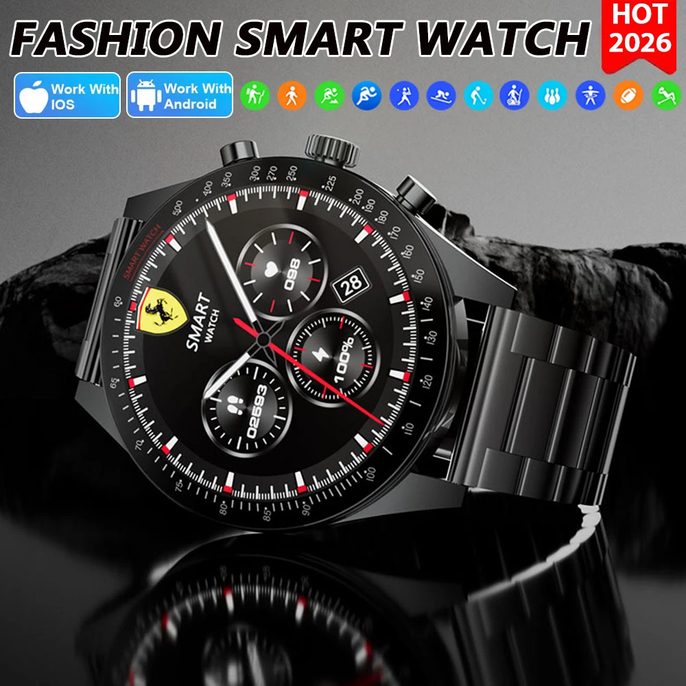 2026 New High-end Smart Watch AMOLED Screen GPS Tracker HD Bluetooth Call Waterproof Sports Health Monitoring Smartwatch Men
2026 New High-end Smart Watch AMOLED Screen GPS Tracker HD Bluetooth Call Waterproof Sports Health Monitoring Smartwatch Men