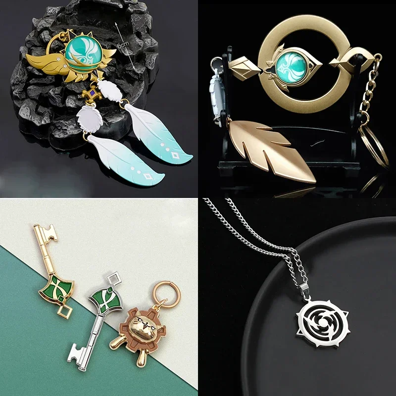 Genshin Impact Scaramouche Venti Vision Of God Cosplay Anime Alhaitham Kaveh Metal Bear Key Chains Costumes Props
Genshin Impact Scaramouche Venti Vision Of God Cosplay Anime Alhaitham Kaveh Metal Bear Key Chains Costumes Props