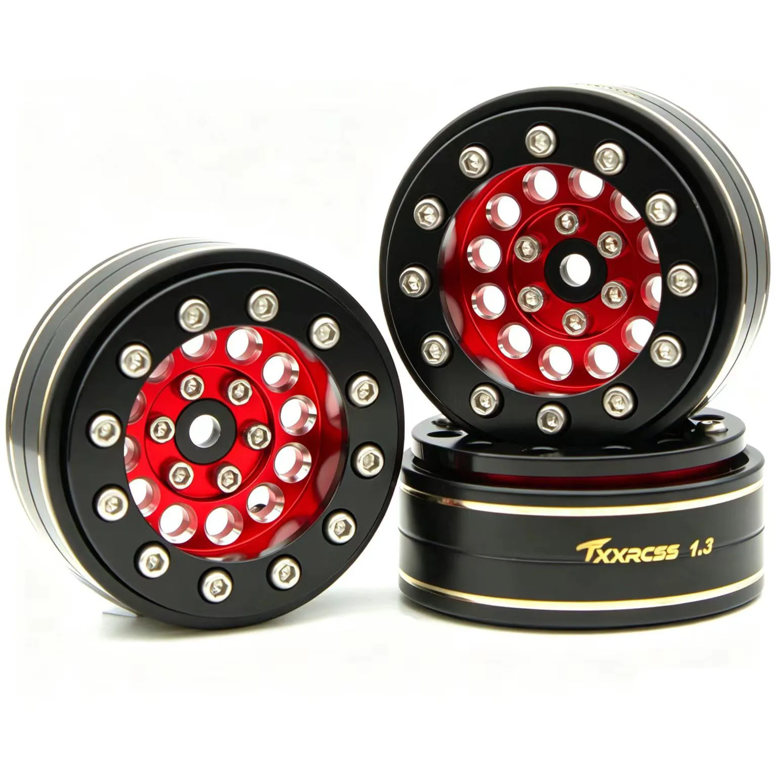 TxxRcss 1.3 Beadlock Wheels & Brass Ring Weight 46.5g Adjustable Offset-3mm 1.3 wheels Hex 7mm for 1/18 1/24 RC Crawlers Upgrade
TxxRcss 1.3 Beadlock Wheels & Brass Ring Weight 46.5g Adjustable Offset-3mm 1.3 wheels Hex 7mm for 1/18 1/24 RC Crawlers Upgrade
