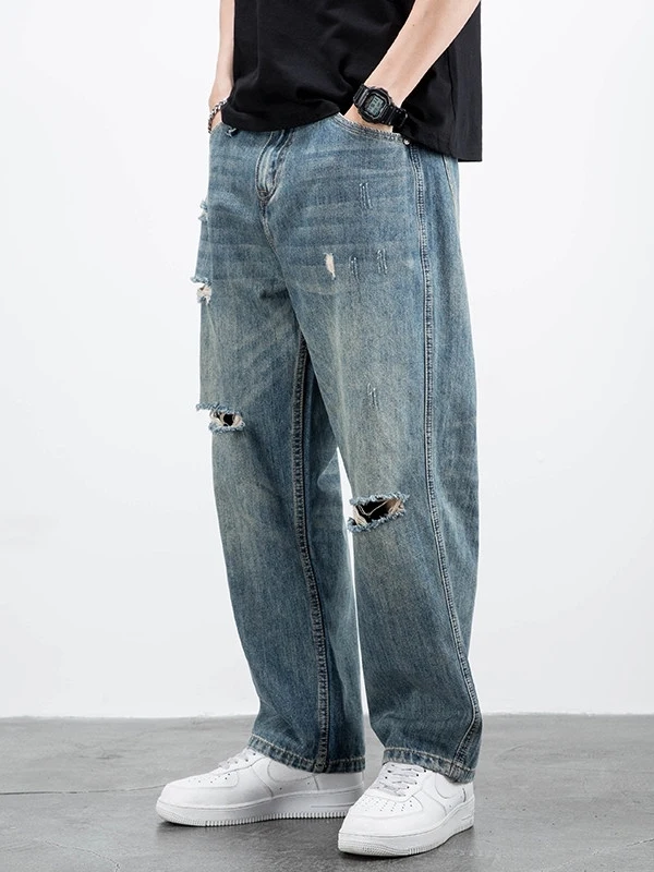 Summer New Vintage High Street Loose Men's Jeans Straight Leg Wide Leg Pants Wear Resistant Non Shrinkage Denim Jeans
Summer New Vintage High Street Loose Men's Jeans Straight Leg Wide Leg Pants Wear Resistant Non Shrinkage Denim Jeans