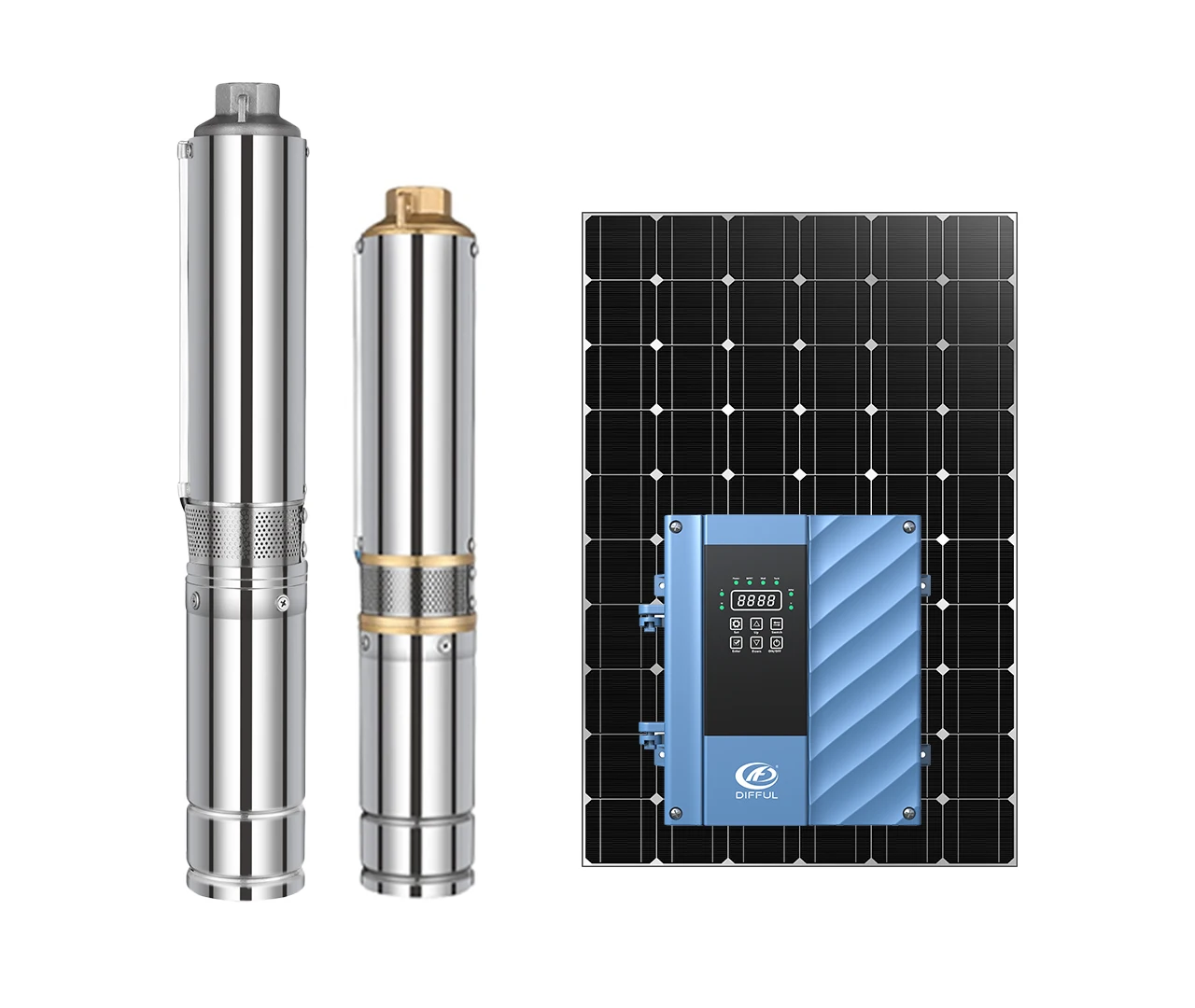 Hot Sale 30m3/H 2.2kw Hybrid Borehole Solar Water Pump System
Hot Sale 30m3/H 2.2kw Hybrid Borehole Solar Water Pump System