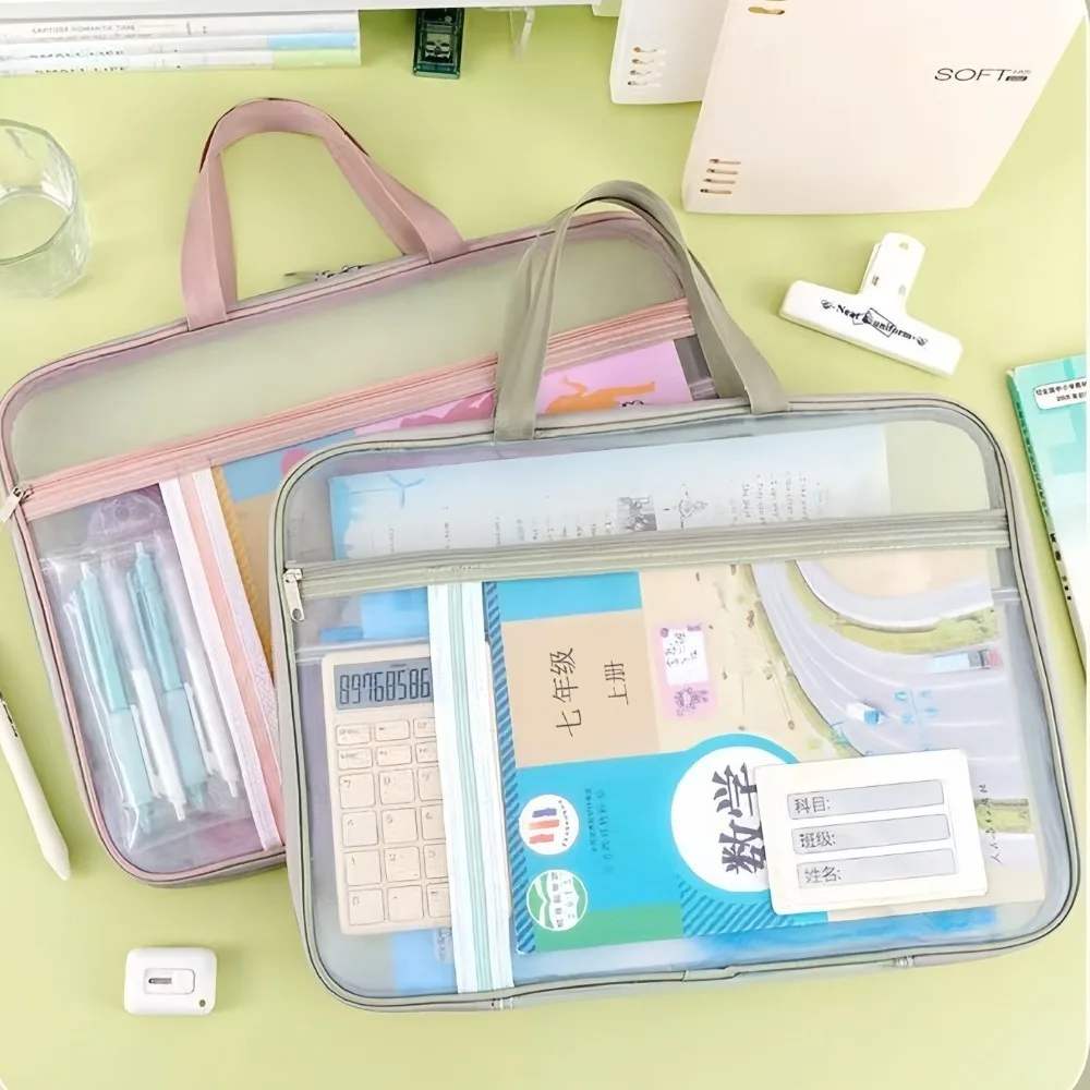 Mesh Zipper File Bag for Student Exams Handheld A4 Subject Classification Bag Document Case 4-layer Campus Tote Tutorial Bag
Mesh Zipper File Bag for Student Exams Handheld A4 Subject Classification Bag Document Case 4-layer Campus Tote Tutorial Bag