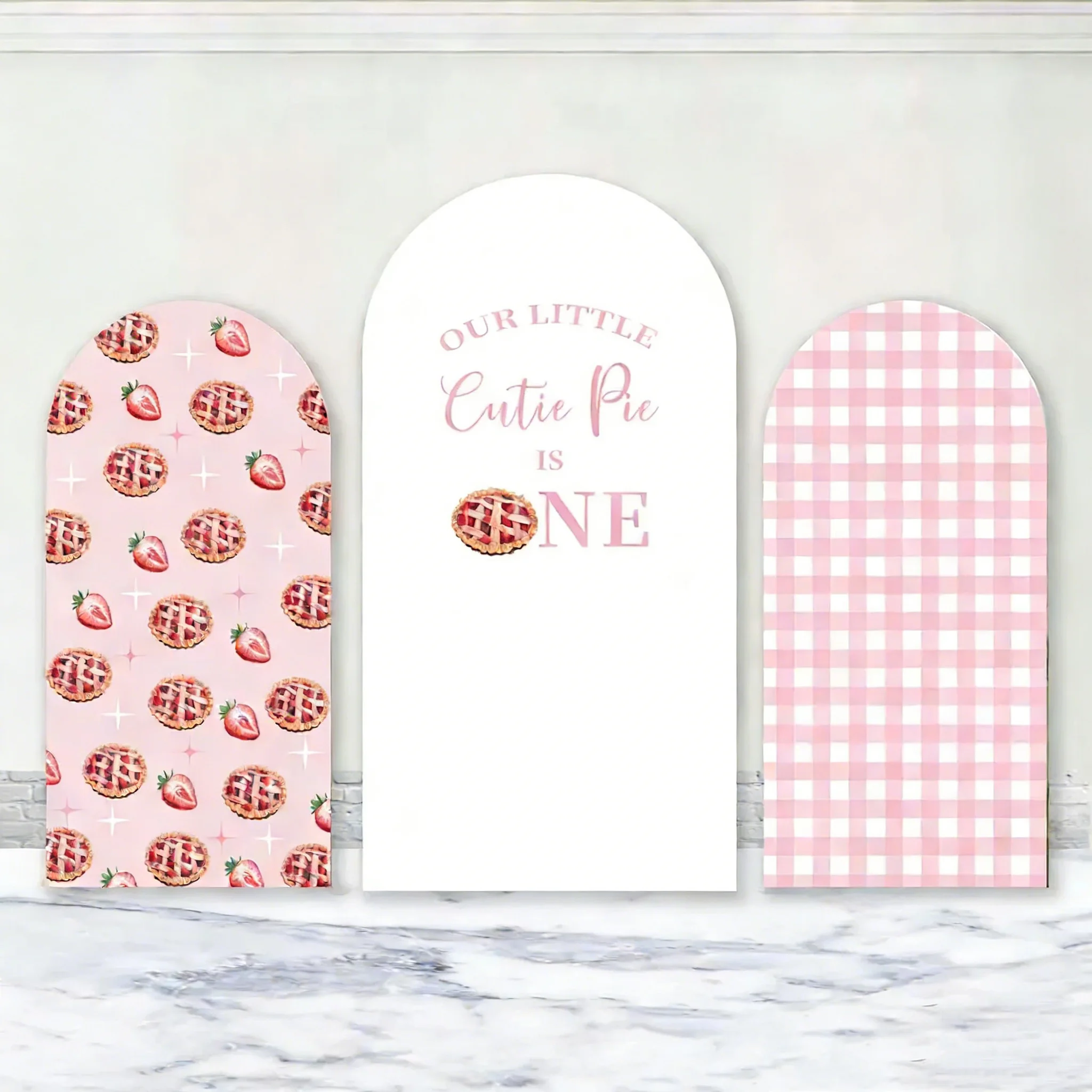 LS 2-Sided Arch Cover Sweet Strawberry Pie Baby Is On Way Backdrop Arch Wall Children 1st Birthday Party Prom Studio Props
LS 2-Sided Arch Cover Sweet Strawberry Pie Baby Is On Way Backdrop Arch Wall Children 1st Birthday Party Prom Studio Props