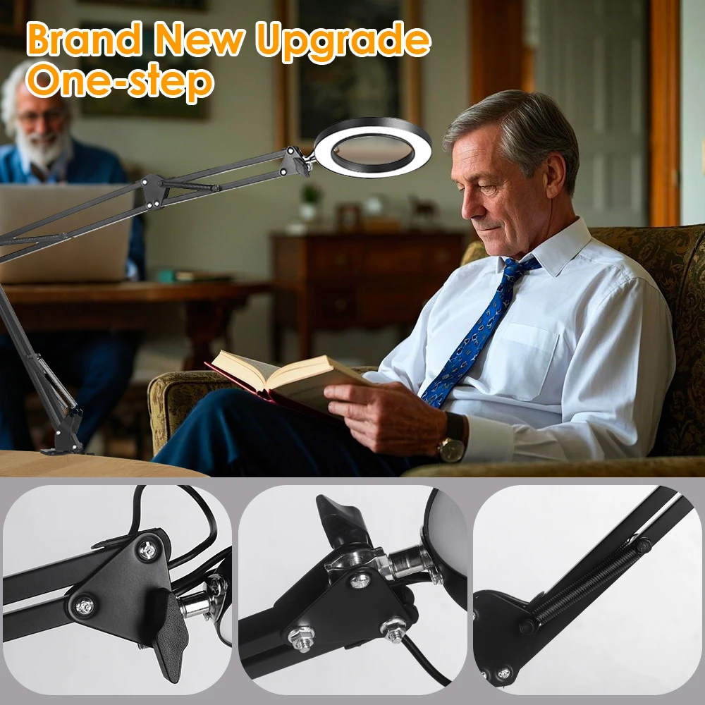3 Colors Adjust LED Magnifying Glass new 3-section Illuminated Magnifier Reading Table Lamp for Welding Repair Close Work
3 Colors Adjust LED Magnifying Glass new 3-section Illuminated Magnifier Reading Table Lamp for Welding Repair Close Work