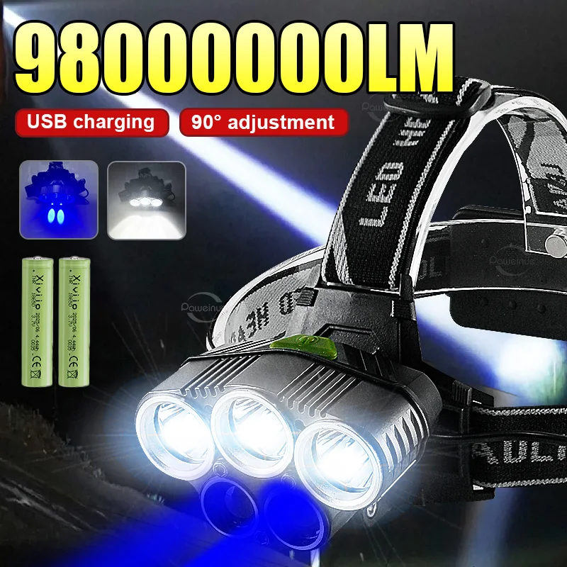 98000000LM Супер яркий налобный фонарь Перезаряжаемая фара Налобный фонарь высокой мощности 18650 Налобный фонарь для охоты и кемпинга
98000000LM Супер яркий налобный фонарь Перезаряжаемая фара Налобный фонарь высокой мощности 18650 Налобный фонарь для охоты и кемпинга