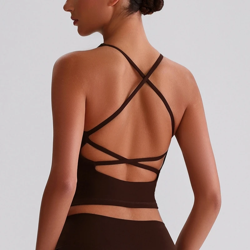 Cross Straps Sports Bra High Impact Fitness Bra Women Gym Yoga Crop Tank Top Workout Bralette Push-up Underwear With Chest Pad
Cross Straps Sports Bra High Impact Fitness Bra Women Gym Yoga Crop Tank Top Workout Bralette Push-up Underwear With Chest Pad