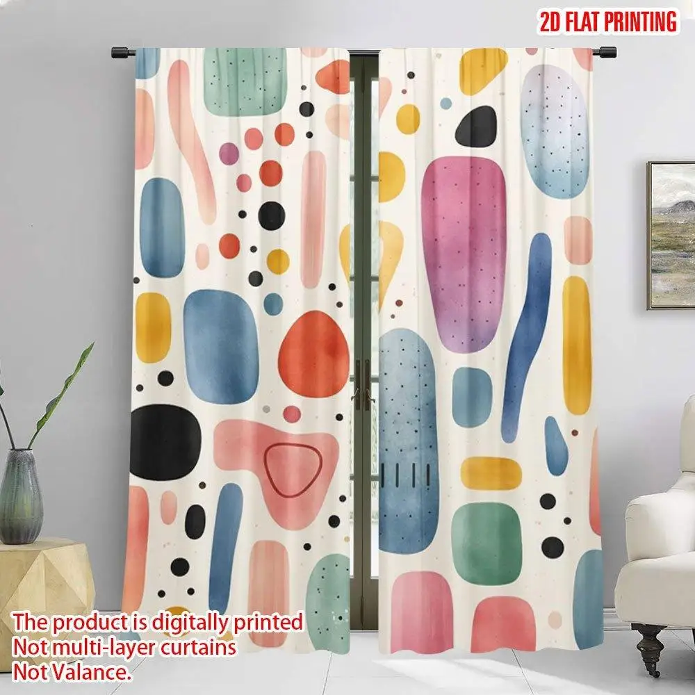 Modern Abstract Geometric Print Curtains 2pcs Colorful Window Drapes for Living Room Bedroom Home Decor
Modern Abstract Geometric Print Curtains 2pcs Colorful Window Drapes for Living Room Bedroom Home Decor