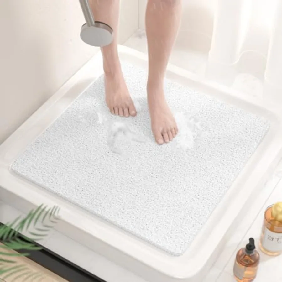 Square Shower Stall Mat, 21 x 21 Inch Non Slip Bath Mat for Tub, Soft PVC Loofah Bathtub Mats, Quick Drying Bathroom Shower Mat
Square Shower Stall Mat, 21 x 21 Inch Non Slip Bath Mat for Tub, Soft PVC Loofah Bathtub Mats, Quick Drying Bathroom Shower Mat