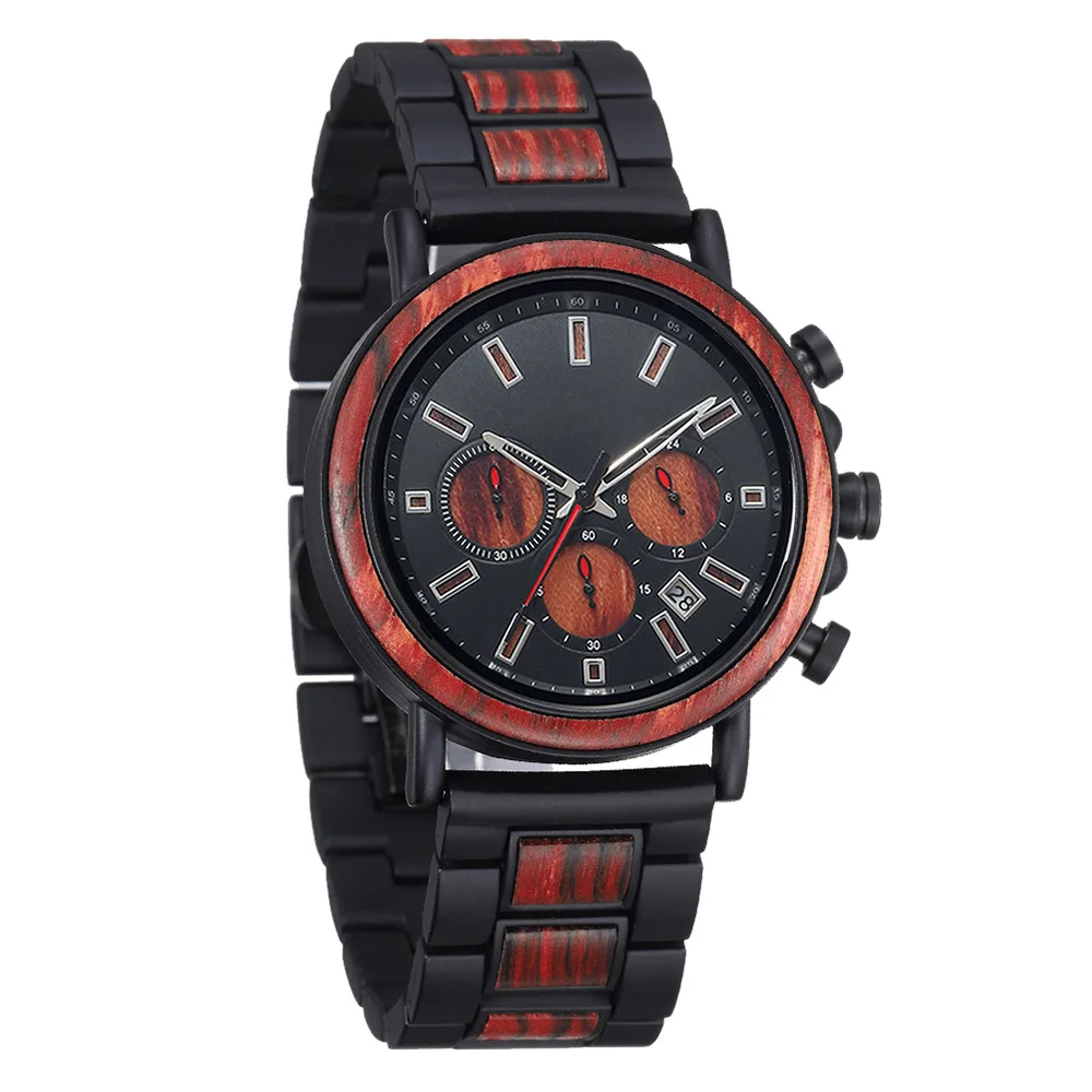 Wooden Watch Men Watches Timepieces Personality Creative Quartz Wristwatch 3-eye Men's Functional Watch Dropshipping
Wooden Watch Men Watches Timepieces Personality Creative Quartz Wristwatch 3-eye Men's Functional Watch Dropshipping