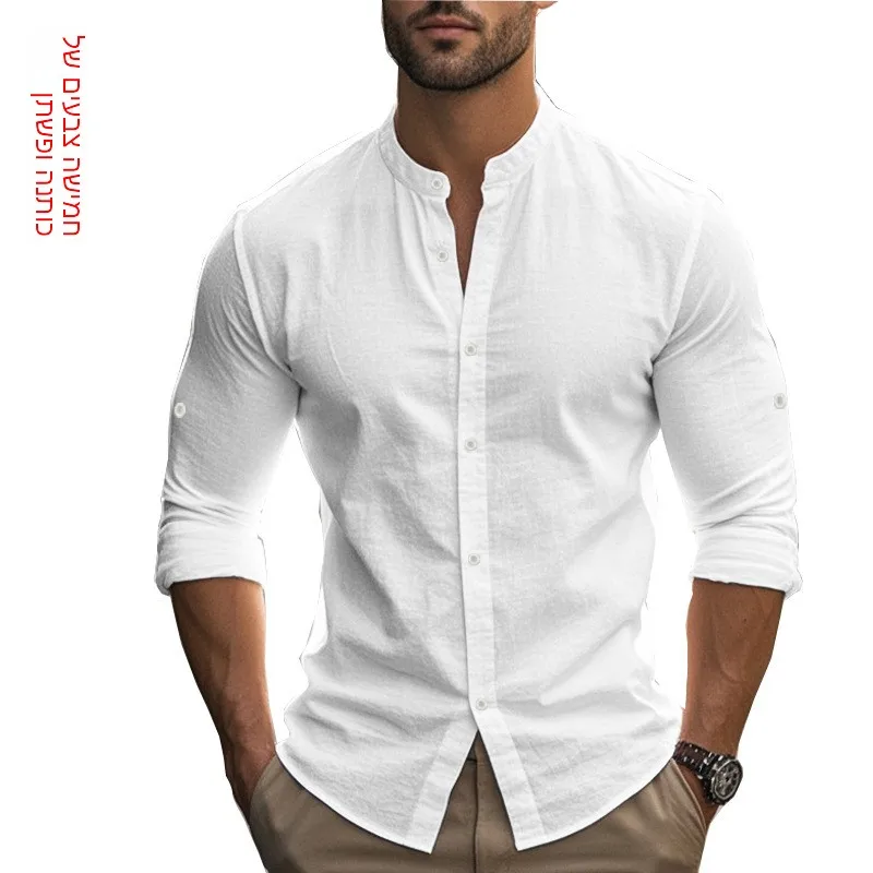 Men's Slim Fit Casual Long Sleeve Stand Collar Cotton Shirt Large Size Comfortable Breathable Fashionable Chinese Style Shirt
Men's Slim Fit Casual Long Sleeve Stand Collar Cotton Shirt Large Size Comfortable Breathable Fashionable Chinese Style Shirt