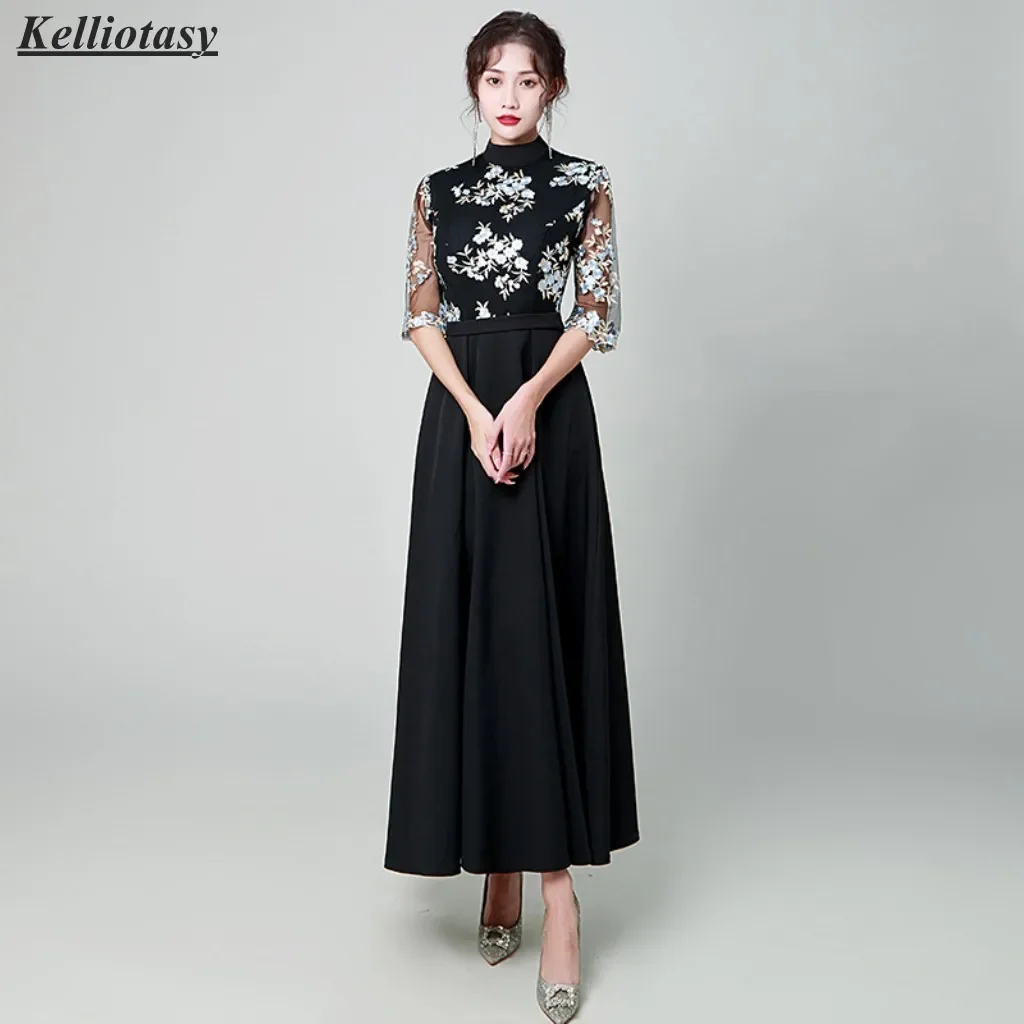 Cusotmized Elegant Mother of The Bride Dresses For Weddings Half Sleeves Black Long Formal Party Dress For Mum 2025 YSM127
Cusotmized Elegant Mother of The Bride Dresses For Weddings Half Sleeves Black Long Formal Party Dress For Mum 2025 YSM127