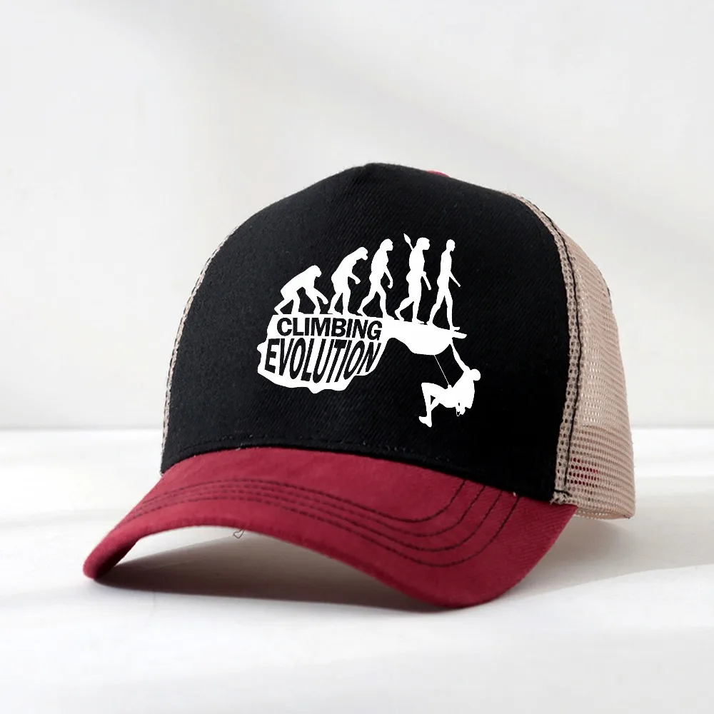 Climb Evolution Baseball Cap Unisex Outdoor Adjustable Dad Hat Men Climbing Climber cool breathable net trucker hats
Climb Evolution Baseball Cap Unisex Outdoor Adjustable Dad Hat Men Climbing Climber cool breathable net trucker hats
