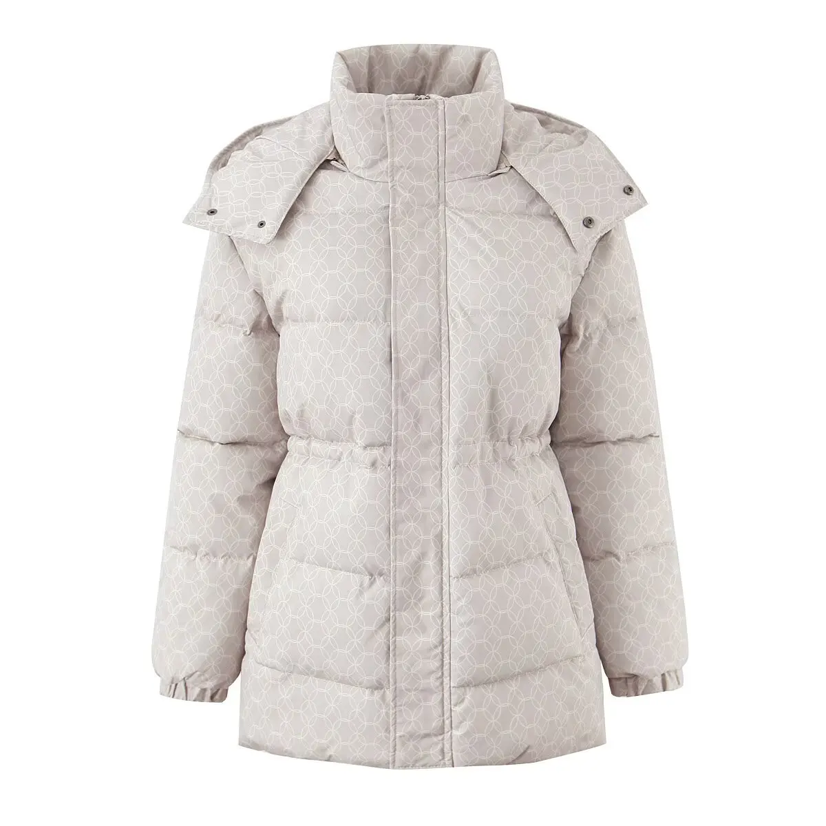 2025 Winter New Sle Printed Cotton Jaet Coat with Dstring Hood Slimming Waist Thi Knitted Women's Faion
2025 Winter New Sle Printed Cotton Jaet Coat with Dstring Hood Slimming Waist Thi Knitted Women's Faion