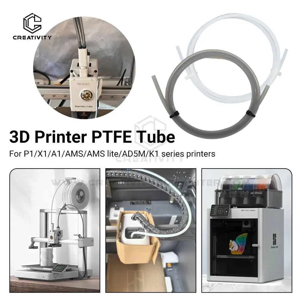 Creativity For BambuLab P1P AMS A1 mini 3D Printer PTFE Tube Pipe Bowden Extruder 1.75mm ID2.5mm OD4mm Bambulab Filament Parts
Creativity For BambuLab P1P AMS A1 mini 3D Printer PTFE Tube Pipe Bowden Extruder 1.75mm ID2.5mm OD4mm Bambulab Filament Parts