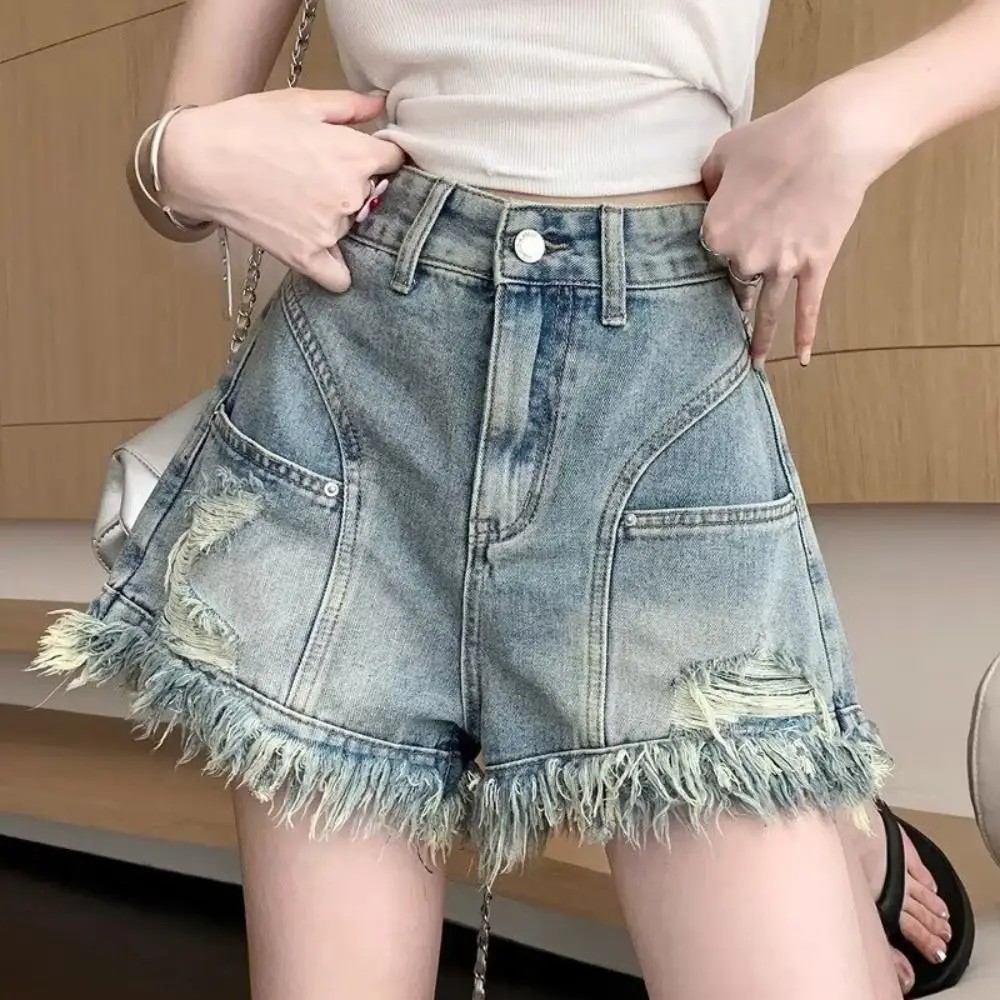 Fashion Summer Denim Shorts Tassel A Line Mini Cowboy Shorts High Waist Y2k Spicy Girl Jeans Shorts Summer
Fashion Summer Denim Shorts Tassel A Line Mini Cowboy Shorts High Waist Y2k Spicy Girl Jeans Shorts Summer