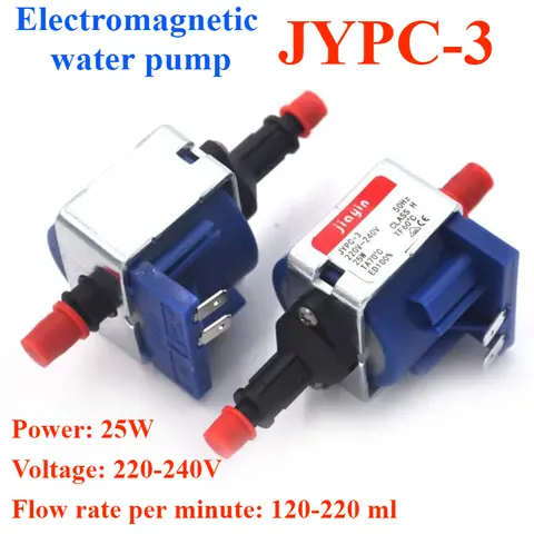 jiayin JYPC-3 AC 220V/240V 25W Mini Electromagnetic Pump Coffee Machine Water Pump Plunger Pump High Pressure Flow 220/120cc/min