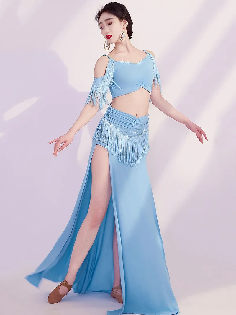 Belly Dance Performance Costume Set for Women Female Flash Diamond Tassel Top+long Fringe Skirt 2pcs Outfit Belly Dancewear
Belly Dance Performance Costume Set for Women Female Flash Diamond Tassel Top+long Fringe Skirt 2pcs Outfit Belly Dancewear