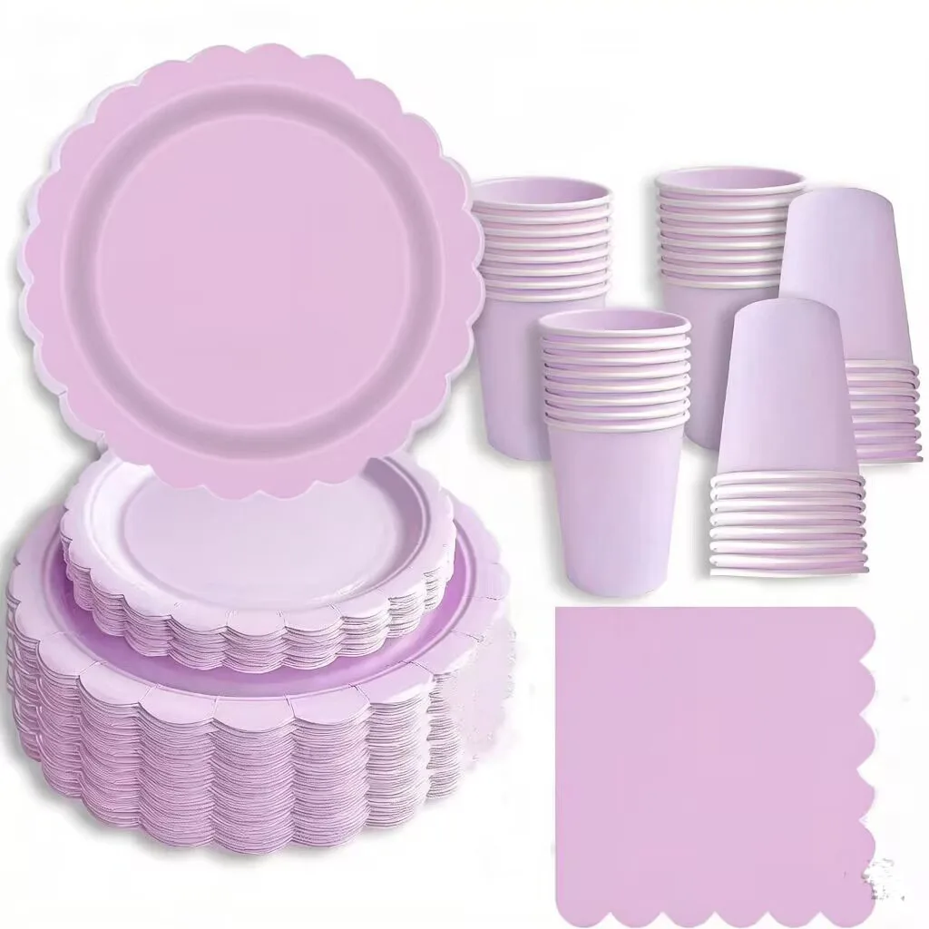 New purple party disposable tableware, baby shower, wedding party decoration, children's adult birthday party event celebration
New purple party disposable tableware, baby shower, wedding party decoration, children's adult birthday party event celebration