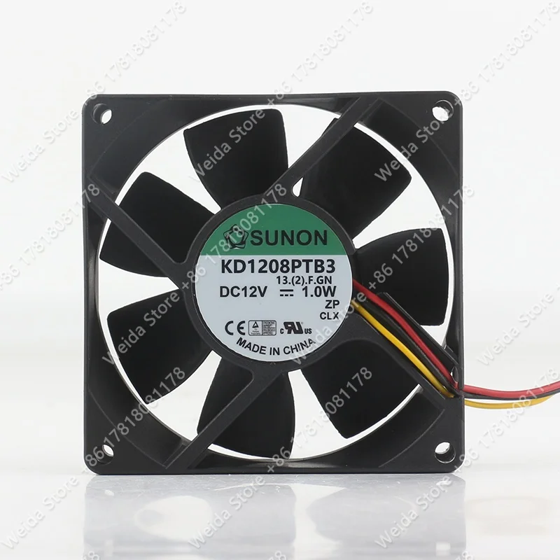 Original Sunon DC 12V 1.0W dual ball quiet computer chassis 3-wire KD1208PTB3 cooling fan 8025 80X80X25MM 8CM
Original Sunon DC 12V 1.0W dual ball quiet computer chassis 3-wire KD1208PTB3 cooling fan 8025 80X80X25MM 8CM