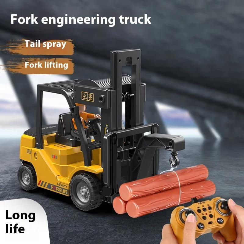 New 2.4g Remote Control Forklift 11 Channel Light Music Spray Crane Engineering Vehicle Children'S Toy Model Remote Control Vehi
New 2.4g Remote Control Forklift 11 Channel Light Music Spray Crane Engineering Vehicle Children'S Toy Model Remote Control Vehi