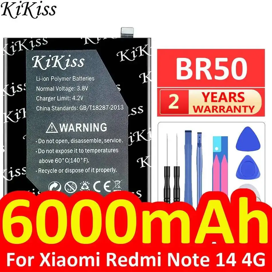 High Capacity 6000mAh Mobile Phone Battery For Xiaomi Redmi Note 14 4G BR50 High Compatibility
High Capacity 6000mAh Mobile Phone Battery For Xiaomi Redmi Note 14 4G BR50 High Compatibility