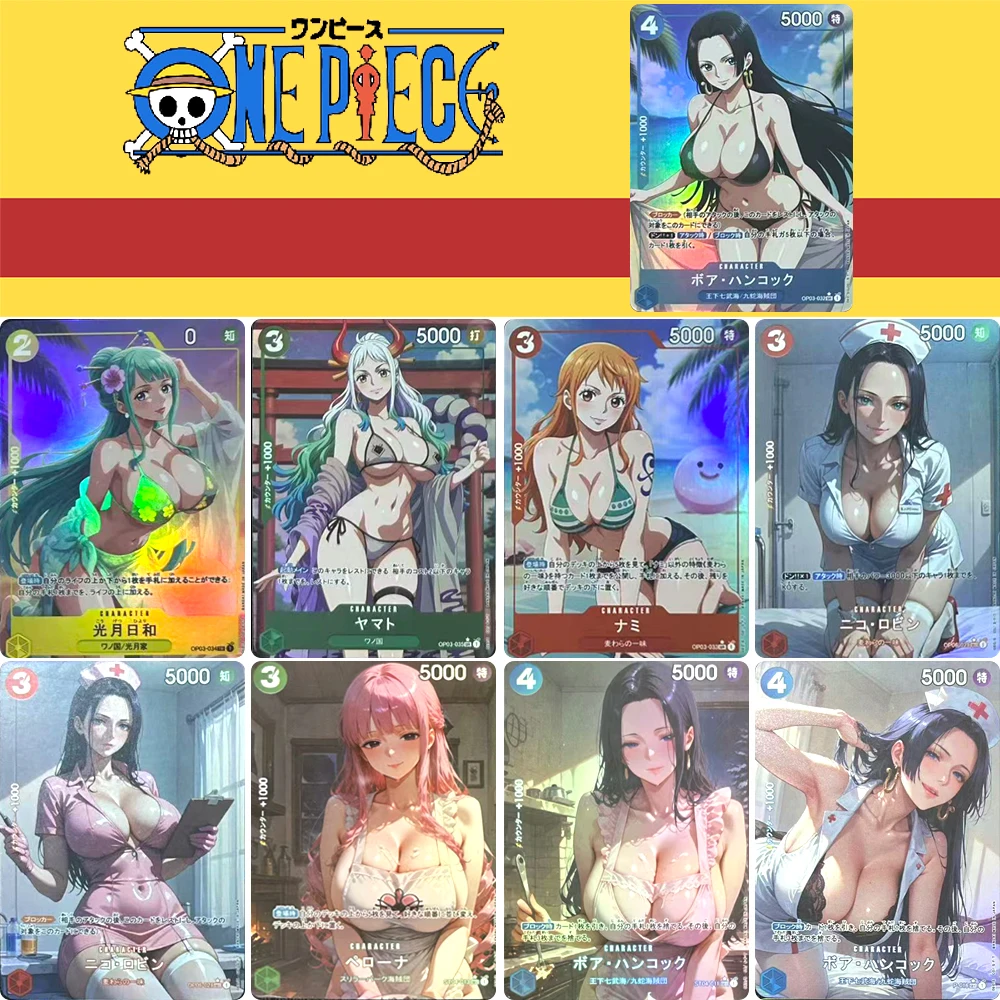ONE PIECE Anime characters Boa Hancock Nefertari D Vivi DIY Homemade texture Game toys Collection card Christmas birthday gift
ONE PIECE Anime characters Boa Hancock Nefertari D Vivi DIY Homemade texture Game toys Collection card Christmas birthday gift