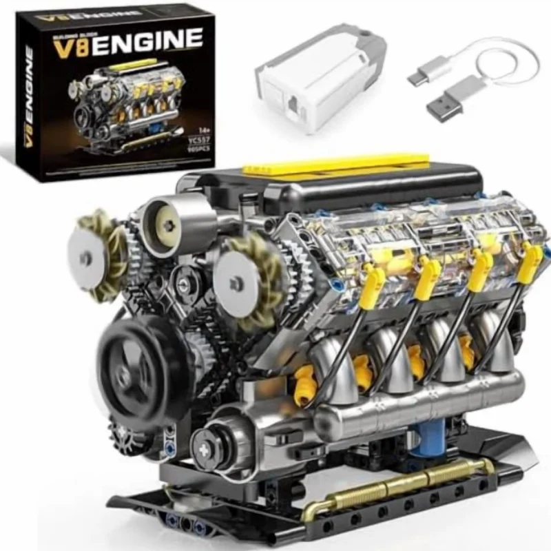 GreatStyler V8 Engine Model Building Kit That Runs - Visible Mini V8 Engine Kit for Adults & Teens,, Compatible with Car Set
GreatStyler V8 Engine Model Building Kit That Runs - Visible Mini V8 Engine Kit for Adults & Teens,, Compatible with Car Set