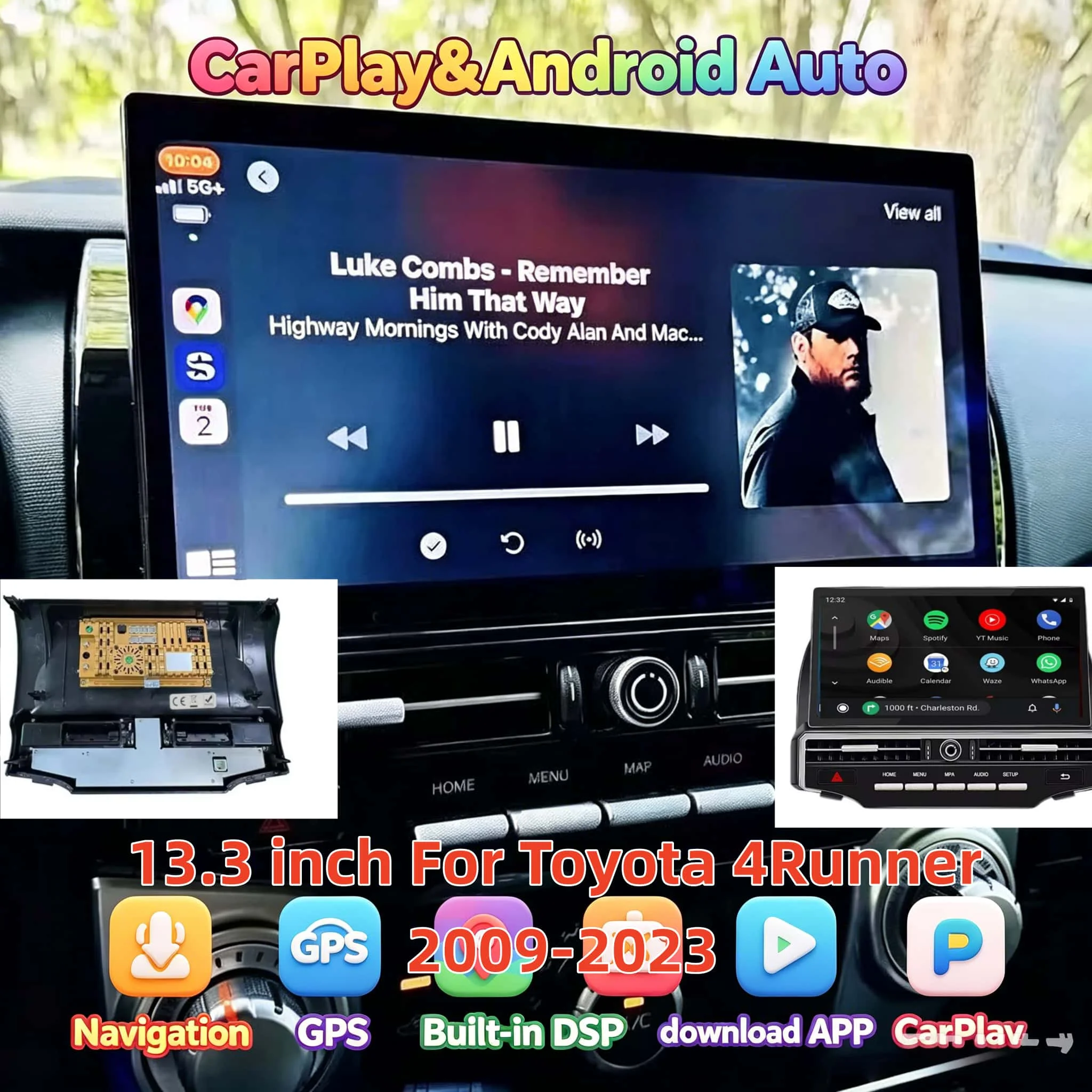 Android 13 Car Radio GPS Navi Wireless For Toyota 4Runner 2009-2023 Carplay Auto Multimedia Player Intelligent Systems BT 5.0
Android 13 Car Radio GPS Navi Wireless For Toyota 4Runner 2009-2023 Carplay Auto Multimedia Player Intelligent Systems BT 5.0