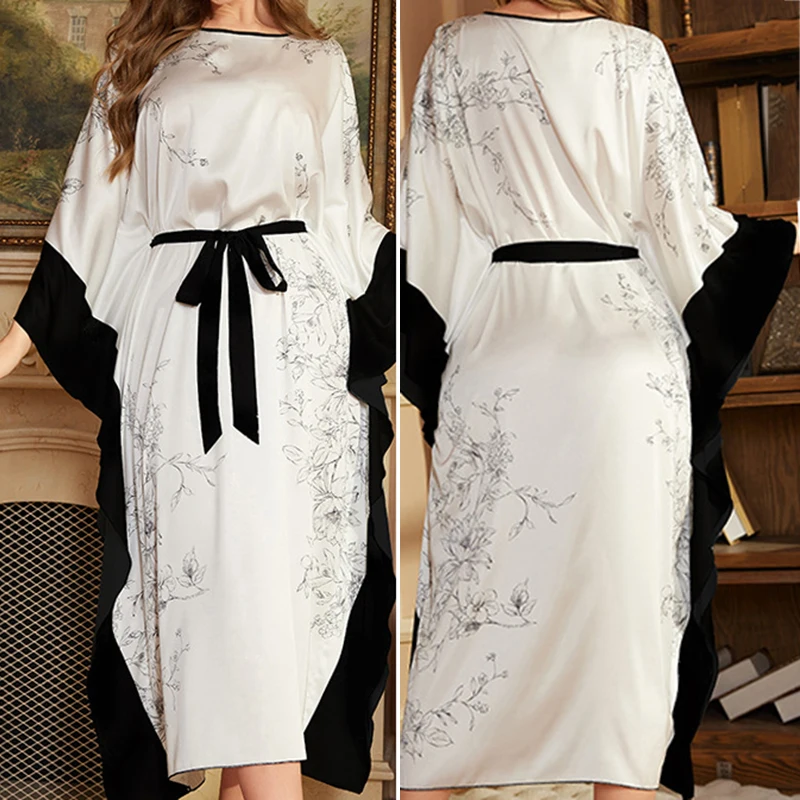 Oversize Long Nightgown Home Dress Sleepwear Female Nightdress Lounge Wear Casual Bat Sleeve Bikini Robe Dress Ice Silk Homewear
Oversize Long Nightgown Home Dress Sleepwear Female Nightdress Lounge Wear Casual Bat Sleeve Bikini Robe Dress Ice Silk Homewear