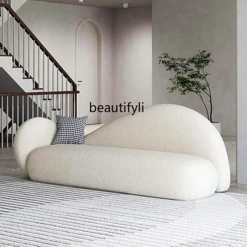 LJYNordic Simple Creative B & B Living Room Milk White Lambswool Three Seats Fabric Sofa
LJYNordic Simple Creative B & B Living Room Milk White Lambswool Three Seats Fabric Sofa
