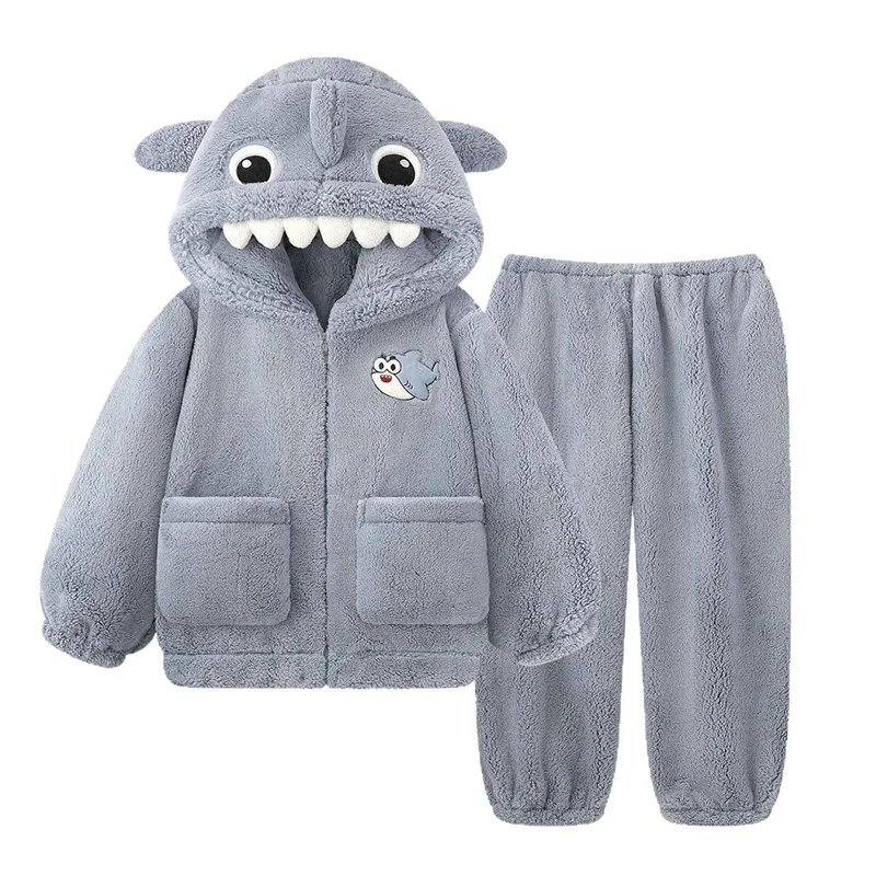 2026 New Kids Pajamas Set Flannel Coral Fleece Warm Winter Children's Hooded Homewear Two-piece set Soft Sleepwear for Boys Girl
2026 New Kids Pajamas Set Flannel Coral Fleece Warm Winter Children's Hooded Homewear Two-piece set Soft Sleepwear for Boys Girl