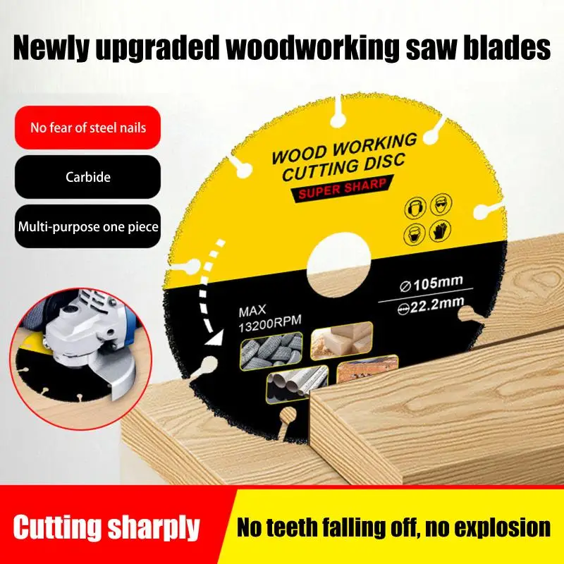 105/110/115/125mm Saw Disc Multitool Wood Cutter Angle Grinder For Wood Carbide Saw Blades Wood Cutting Disk Cutting Wood
105/110/115/125mm Saw Disc Multitool Wood Cutter Angle Grinder For Wood Carbide Saw Blades Wood Cutting Disk Cutting Wood